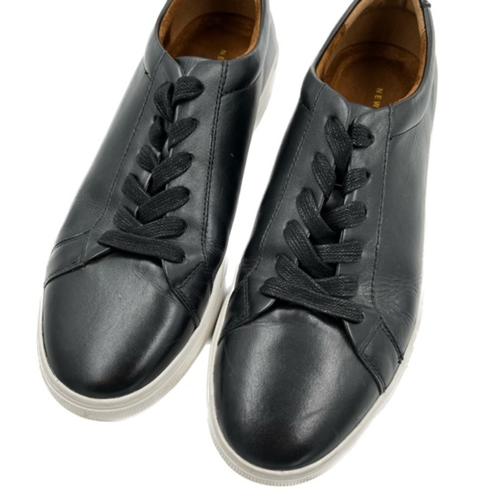 New Republic by Mark Monairy Kurt Black Leather Lace Up Trainers Size 9.5 - Picture 8 of 9